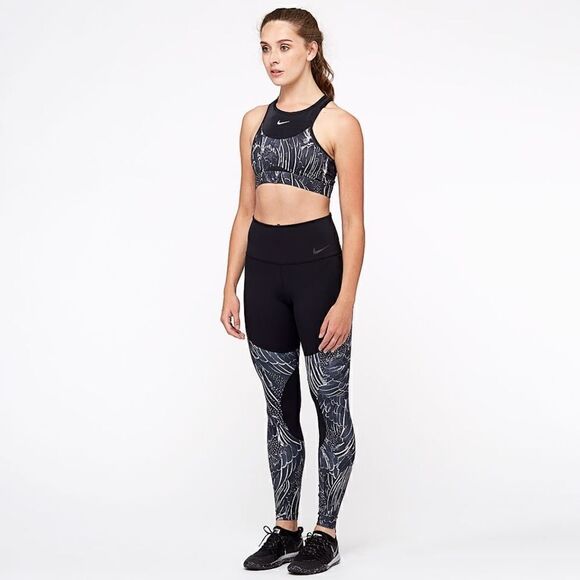 Nike Swoosh Mesh Sports Bra Black White  Support S - Picture 5 of 11